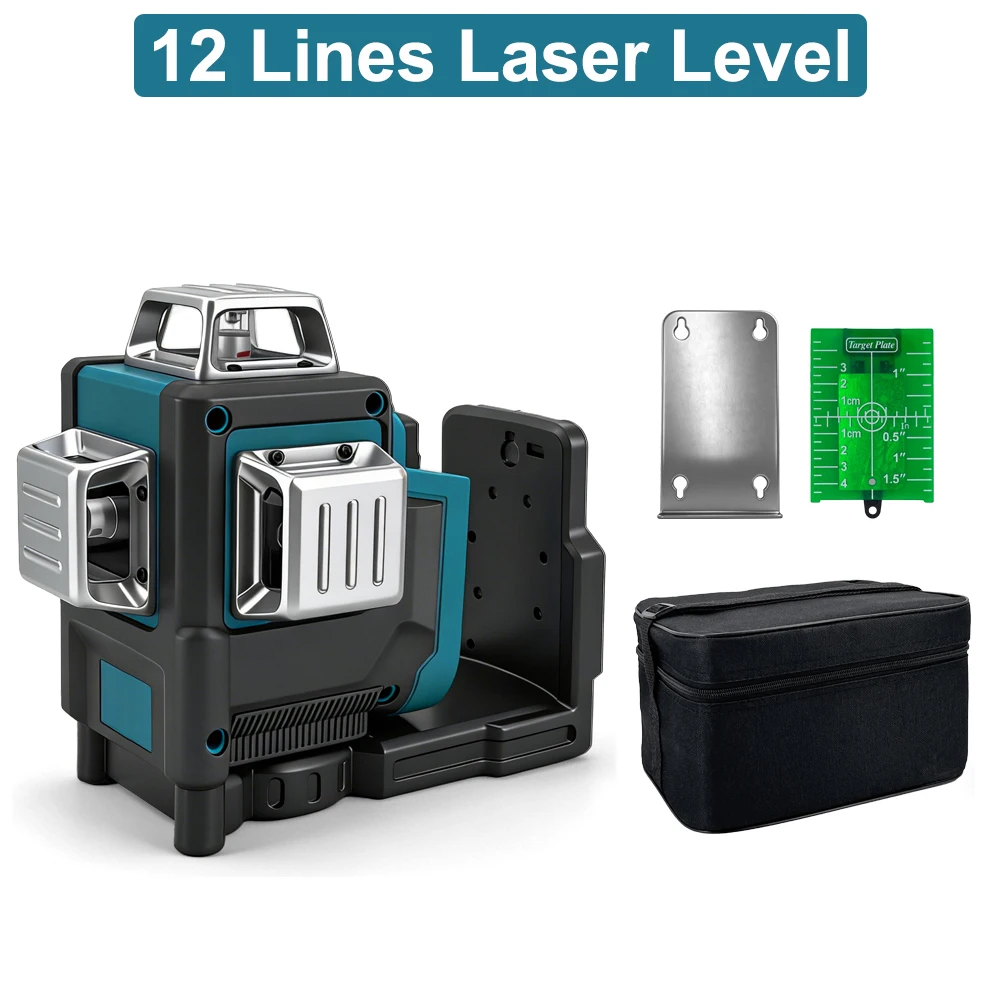 Laser Level Rotary - Лазерный уровень с 12 зелеными линиями,