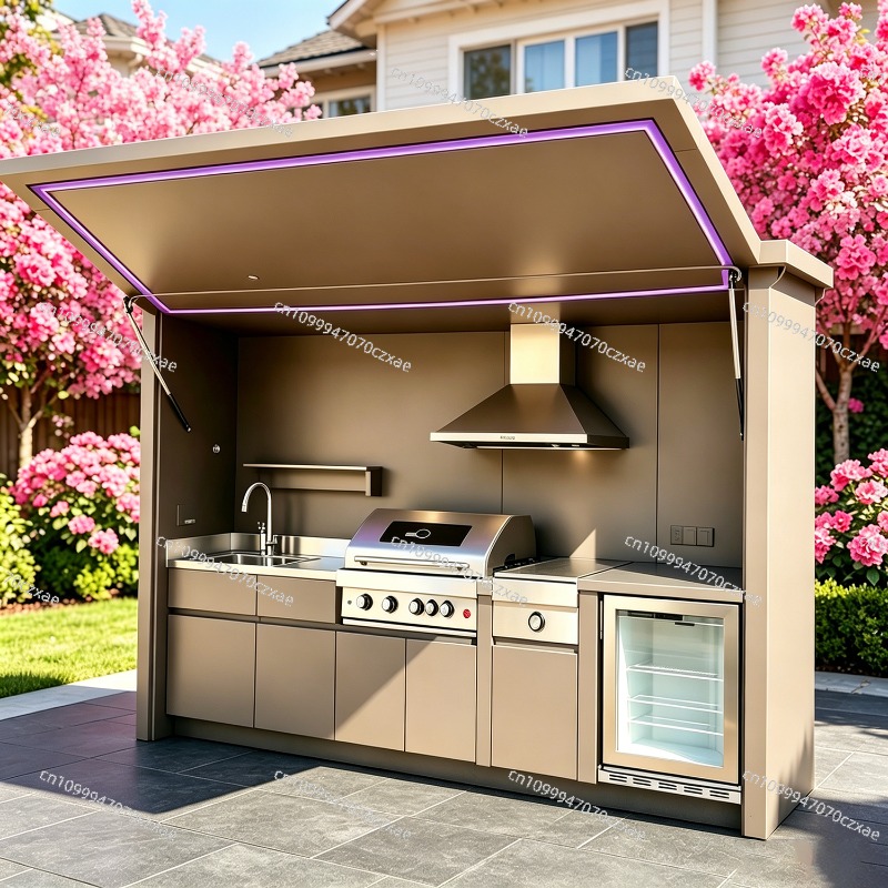 Heavy Equipment In Kitchen - Всепогодная уличная кухонная установка с полным