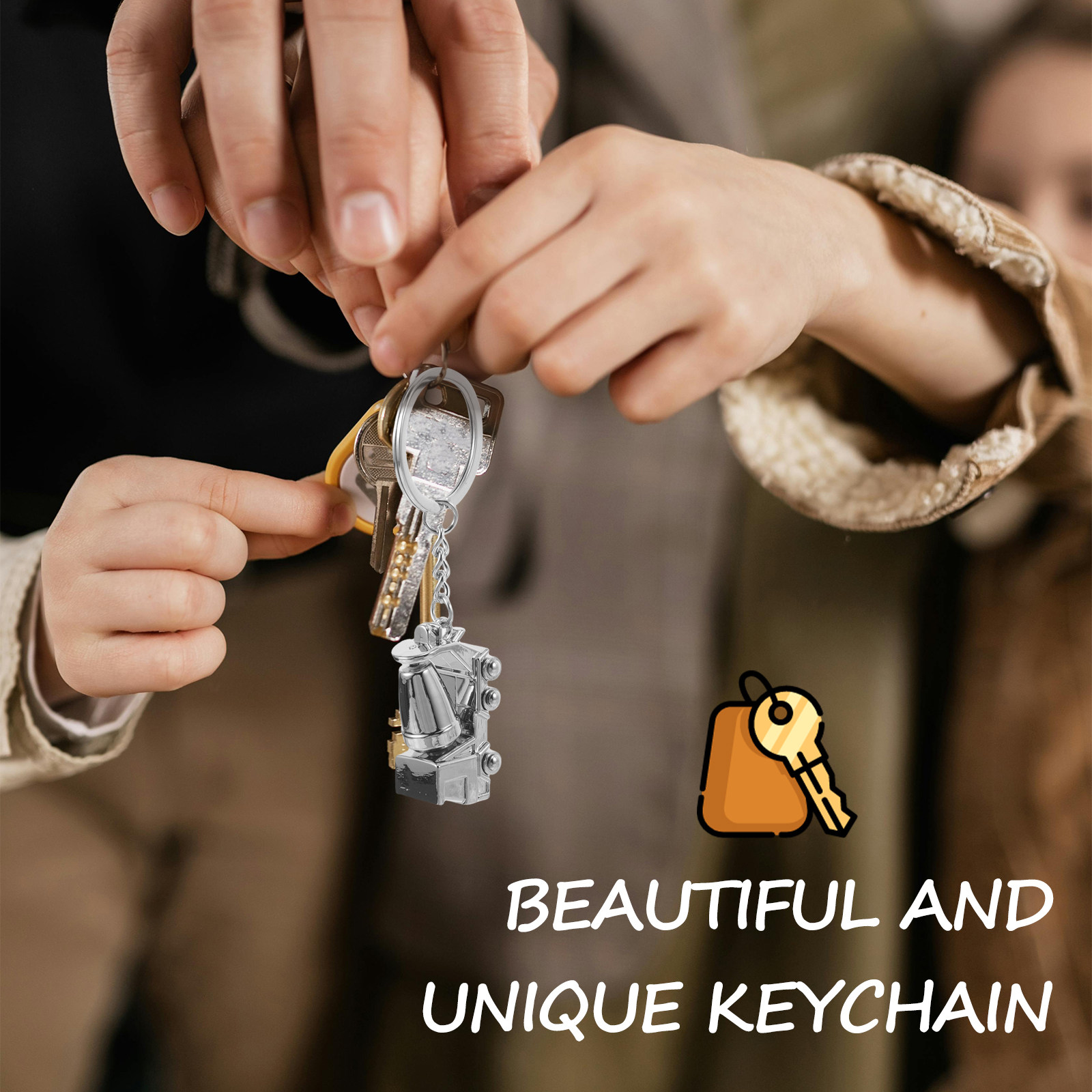 Heavy Equipment Key Ring - Брелок в виде бетономешалки из сплава,