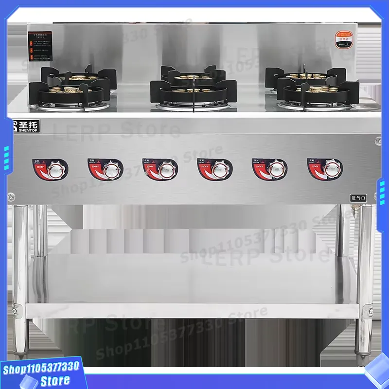 Heavy Equipment In Kitchen - Коммерческая газовая плита с 6 конфорками