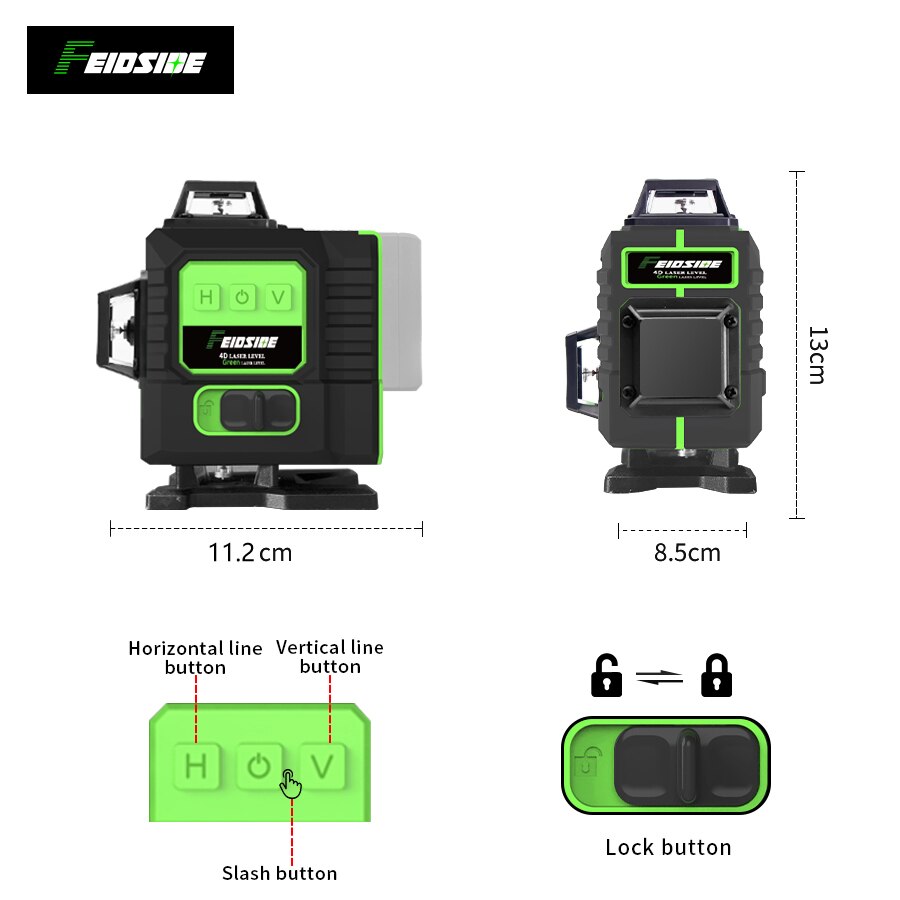 Лазерный уровень FEIDSIDE 16/1 – обзор и цена Laser Level Rotary